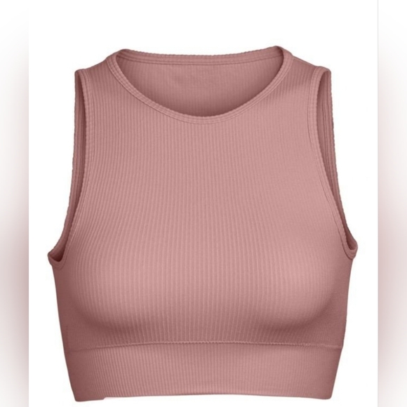 3pcs-SKIMS STRETCH RIB BUNDLE IN ROSE CLAY/NWT/S/M- THONG, SHORT & HIGH NECK BRA - Picture 9 of 16